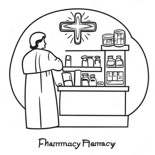 Pharmacy Logo Coloring Page 22283-20571