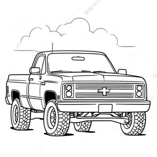 Lifted Chevy Truck Coloring Page 22293-20579