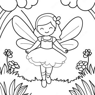 Magical Fairy In A Garden Coloring Page 22304-20590