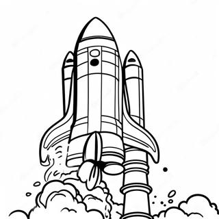 Space Shuttle Launching Into The Sky Coloring Page 22313-20594