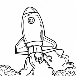 Space Shuttle Launching Into The Sky Coloring Page 22313-20595