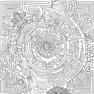 Intricate Maze Coloring Page 22324-20607