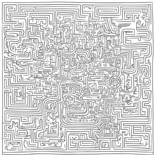 Intricate Maze Coloring Page 22324-20608