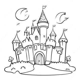 Magical Fairy Tale Castle Coloring Page 2232-1829