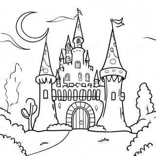 Magical Fairy Tale Castle Coloring Page 2232-1830