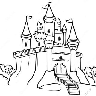 Magical Fairy Tale Castle Coloring Page 2232-1831