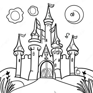 Magical Fairy Tale Castle Coloring Page 2232-1832