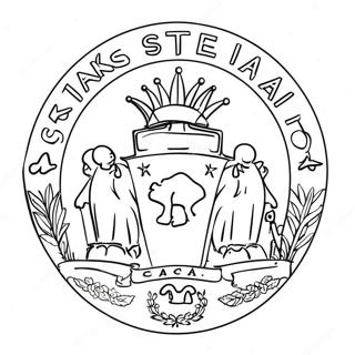 Kansas State Flag Coloring Page 22334-20613