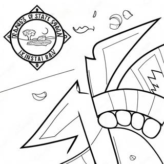 Kansas State Flag Coloring Page 22334-20615