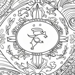 Kansas State Flag Coloring Page 22334-20616