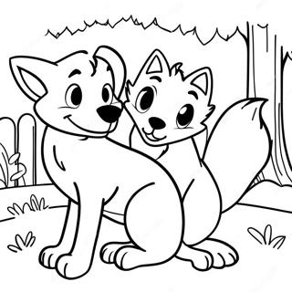 Fox And The Hound Coloring Page 22343-20618