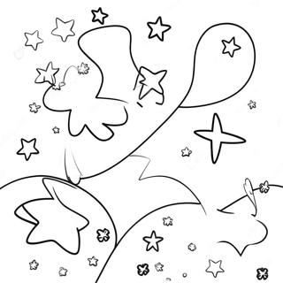 Sparkling Stars And Moon Coloring Page 22354-20632