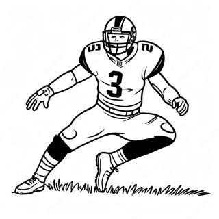 Christian Mccaffrey Action Pose Coloring Page 22363-20635