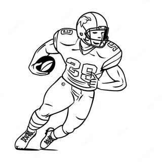 Christian Mccaffrey Running With The Ball Coloring Page 22364-20638