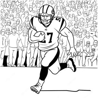 Christian Mccaffrey Running With The Ball Coloring Page 22364-20639