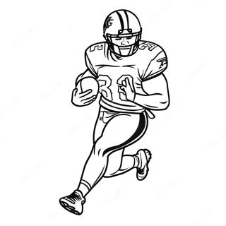 Christian Mccaffrey Running With The Ball Coloring Page 22364-20640