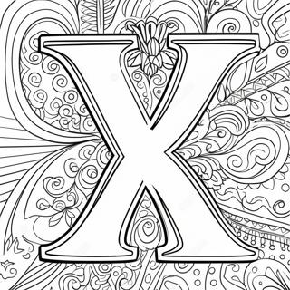 Letter X Coloring Page 22373-20642