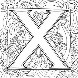 Letter X Coloring Page 22373-20643