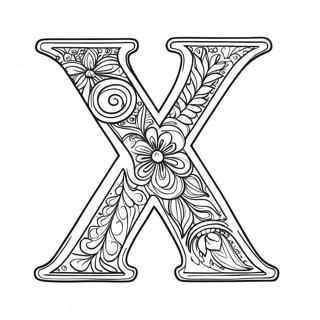 Letter X Coloring Page 22373-20644