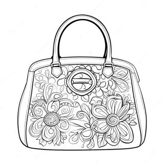 Sparkly Handbag Coloring Page 22394-20661