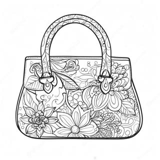 Sparkly Handbag Coloring Page 22394-20662