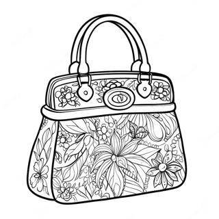 Sparkly Handbag Coloring Page 22394-20663