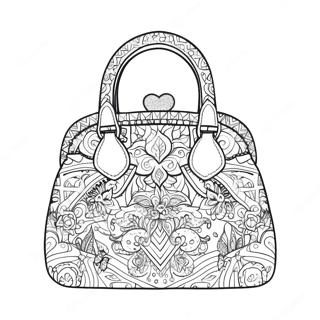 Sparkly Handbag Coloring Page 22394-20664