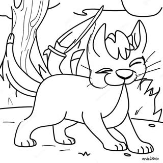 Realistic Warrior Cat Coloring Pages