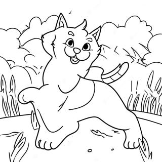 Realistic Warrior Cat Battle Scene Coloring Page 22403-20667