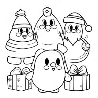 Christmas Among Us Characters Coloring Page 22413-20674