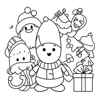 Christmas Among Us Characters Coloring Page 22413-20675