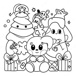 Christmas Among Us Characters Coloring Page 22413-20676