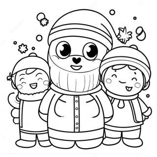 Festive Among Us Crewmates Coloring Page 22414-20677