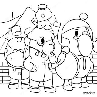 Festive Among Us Crewmates Coloring Page 22414-20680