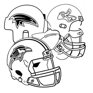 Colorful Nfl Team Helmets Coloring Page 22424-20688