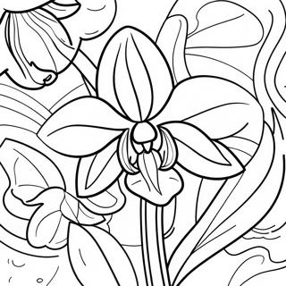 Orchid Coloring Page 22433-20692