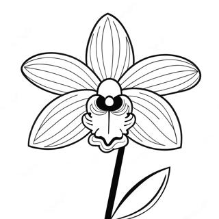 Beautiful Orchid Flower Coloring Page 22434-20693