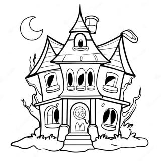 Spooky Monster House Coloring Page 22444-20701