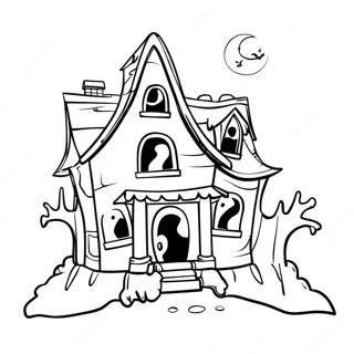 Spooky Monster House Coloring Page 22444-20703