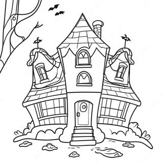 Spooky Monster House Coloring Page 22444-20704