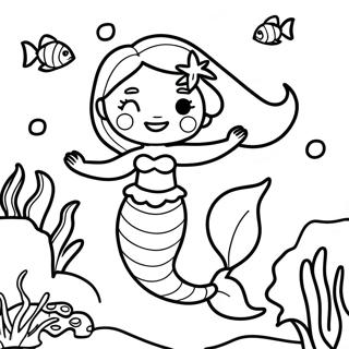 Black Mermaid Coloring Pages