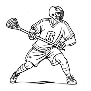 Lacrosse Player In Action Coloring Page 22464-20717