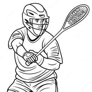 Lacrosse Player In Action Coloring Page 22464-20718