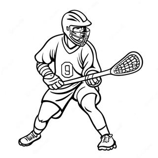 Lacrosse Player In Action Coloring Page 22464-20719