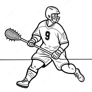 Lacrosse Player In Action Coloring Page 22464-20720