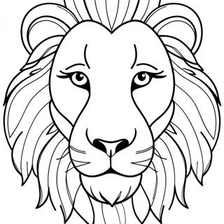 Lion Face Coloring Page 22483-20730