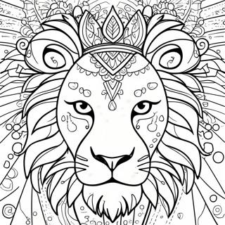 Lion Face Coloring Page 22483-20731