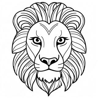 Lion Face Coloring Page 22483-20732