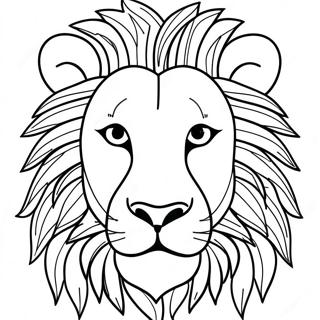 Majestic Lion Face Coloring Page 22484-20733