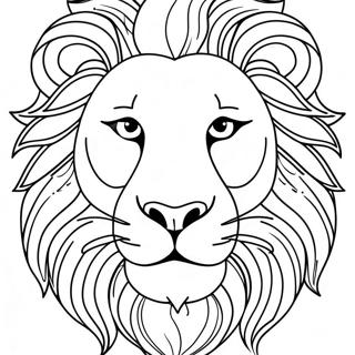 Majestic Lion Face Coloring Page 22484-20734